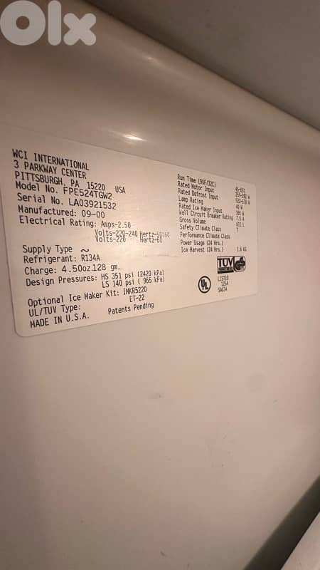 Original Frigidaire Refrigerator 3