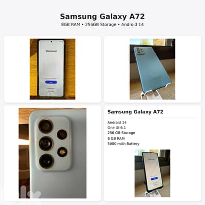 Samsung Galaxy A72 – 8GB RAM / 256GB Storage
