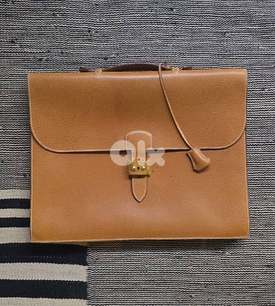 Hermès Sac A Dépêches 41 Cognac Leather Briefase