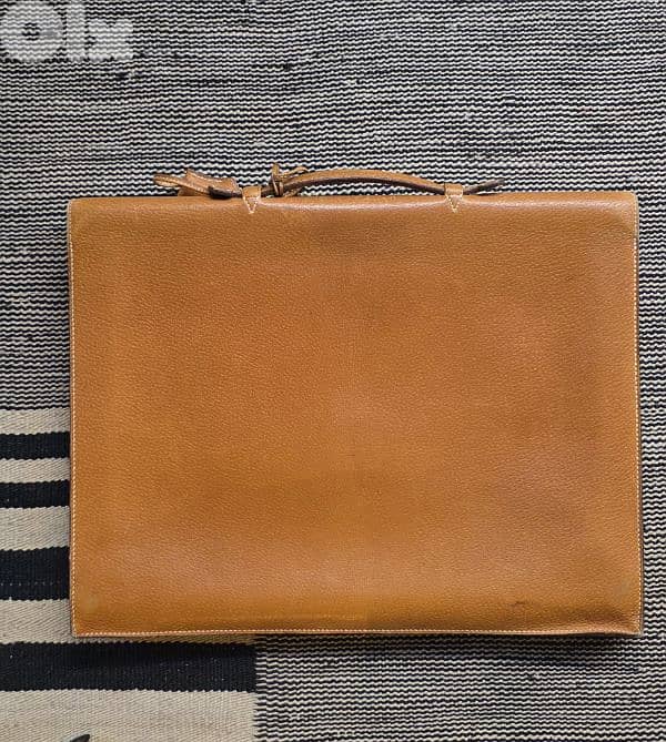 Hermès Sac A Dépêches 41 Cognac Leather Briefase 1