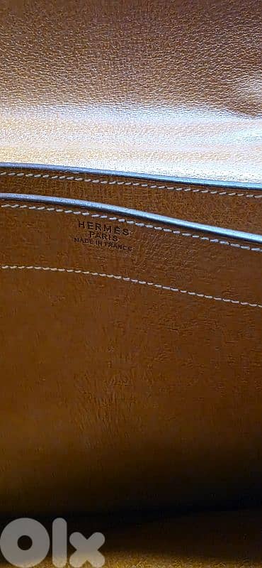 Hermès Sac A Dépêches 41 Cognac Leather Briefase 13