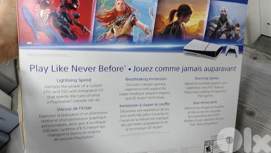 ps5 slim 1tb europe open box with 2 original controllers for sale