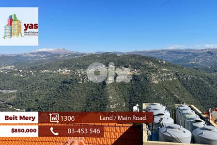 Beit Mery 1306m2 | Land | Coeff 40/120 | Prime Location | TCH