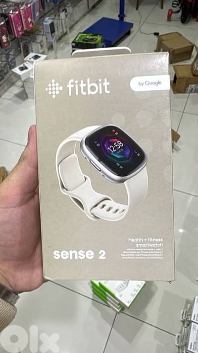 Fitbit sense 2 Platinum Aluminum case & lunar white band