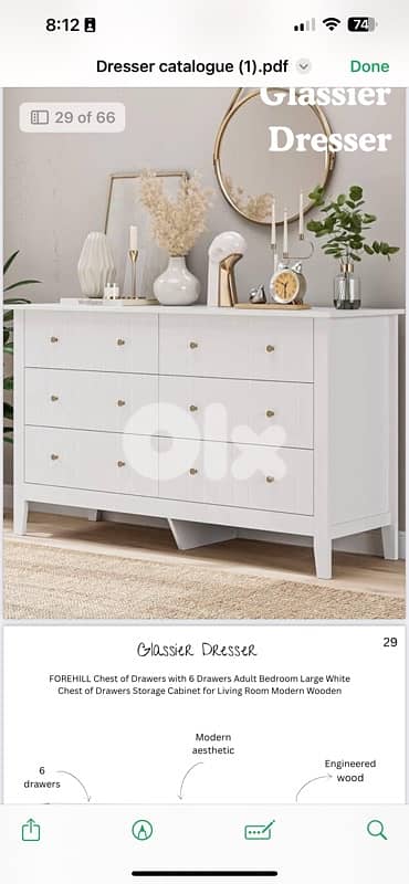 White Dresser, Modern Dresser for Bedroom 5