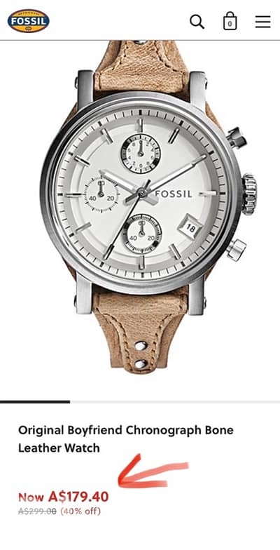 FOSSIL WATCH ORIGINAL FROM AMERICA WORKING FINE