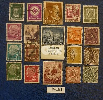 Germany Reich set of 19 stamps Lot# B-181