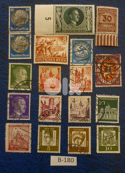 Germany Reich set of 18 stamps Lot# B-180