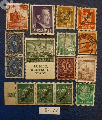 Germany Reich set of 15 stamps Lot# B-177