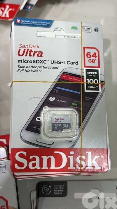 Sandisk micro card 64gb 100mbs