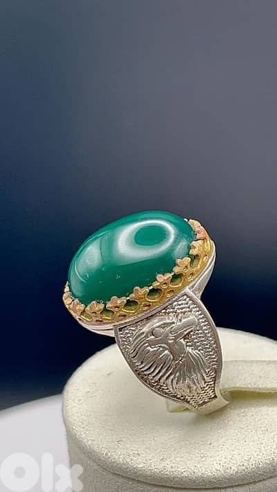خاتم عقيق اخضر