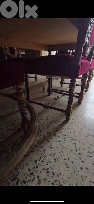 Full Antique Solid Wood Dining Room 8