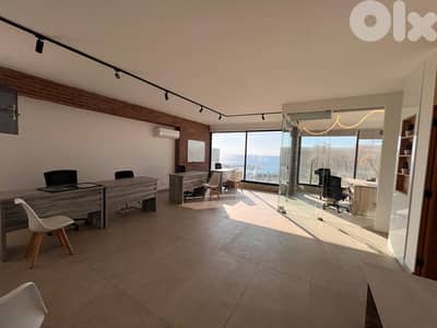 FURNISHED/SEA VIEW/RENOVATED/OFFICE FOR RENT IN KASLIK PRIME(JOUR-178)