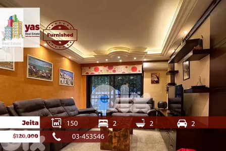 Jeita 150m2 | 40m2 Terrace | Well Maintained | Furnished | View |EL/TO