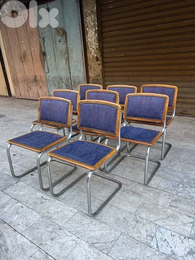 Original vintage 8 dining cesca chairs by Marcel Breuer,1970s 1200$