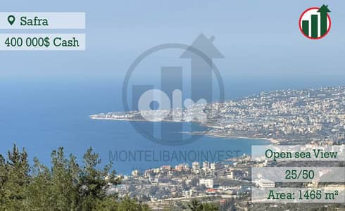 Land for sale in Safra with Open sea View !!!