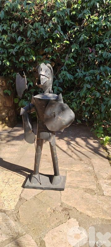 Vintage Medieval Knight Armor Statue