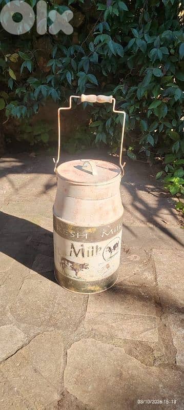 Antique milk bucket 1
