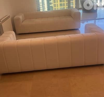 2 sofas in off white color