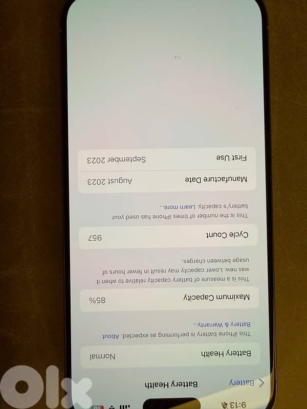 iPhone 15 pro max 256gb 85% battery life 4