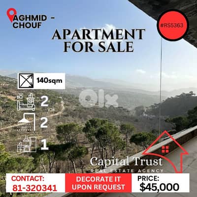 Apartment For Sale In Aley - Aghmid شقة للبيع في أغميد