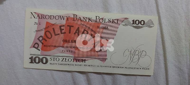 Poland Uncirculated Memorial Banknote year 1982 1