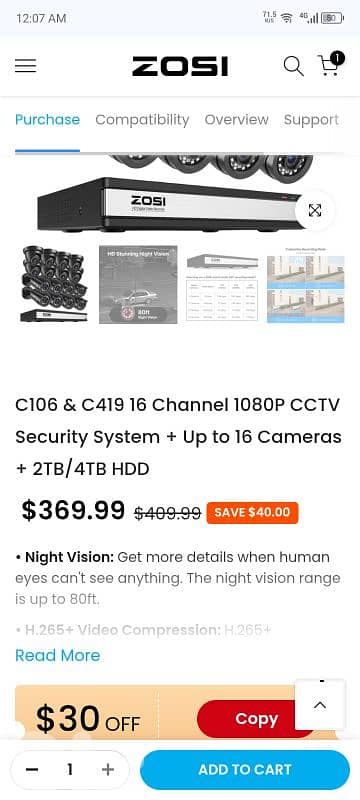 Camera System 16 input 2 TB DVR + 11 Cameras 7