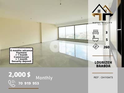 apartments for rent  in louaizeh baabda شقق للايجار في لويزة بعبدا