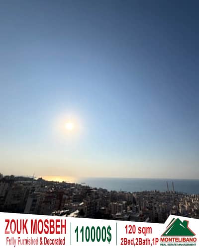 120 sqm Apartment For Sale in Zouk Mosbeh ذوق مصبح with Open View