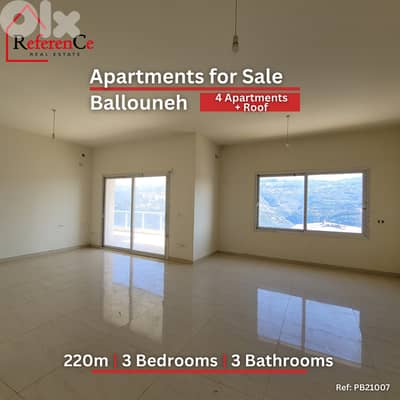 New Apartments in Ballouneh for sale شقق جديدة للبيع في بلونة