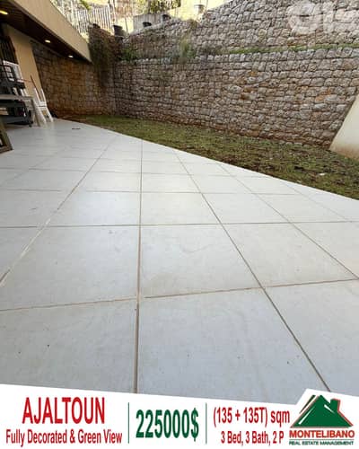 135 sqm Apartment For Sale in Ajaltoun عجلتون with 135 sqm Terrace