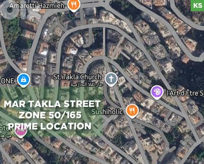 Centrally located land ,Hazmieh Mar Takla Street/الحازمية REF#KS133829