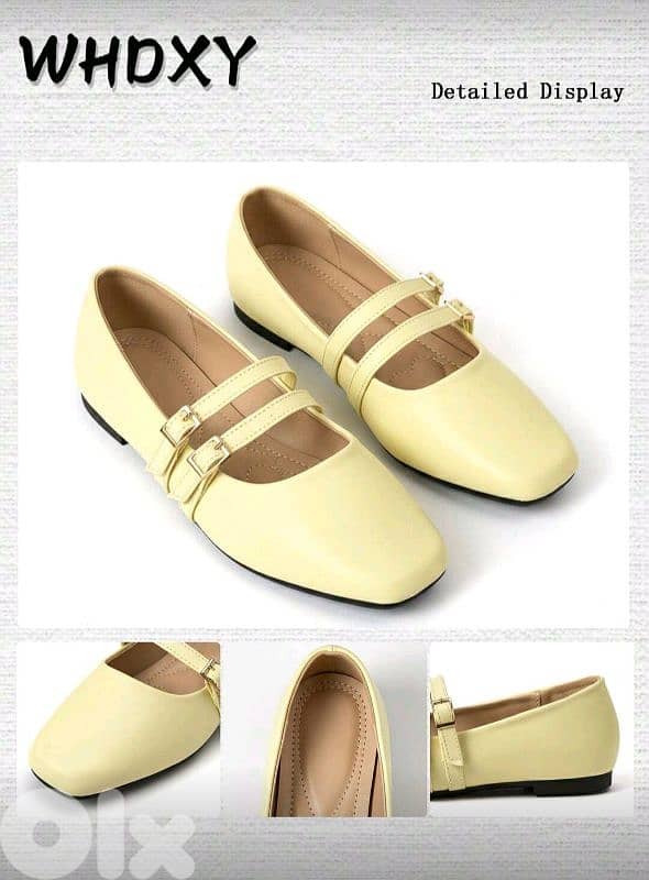 New Woman Fashion Square Toe Ballerina Flats 4