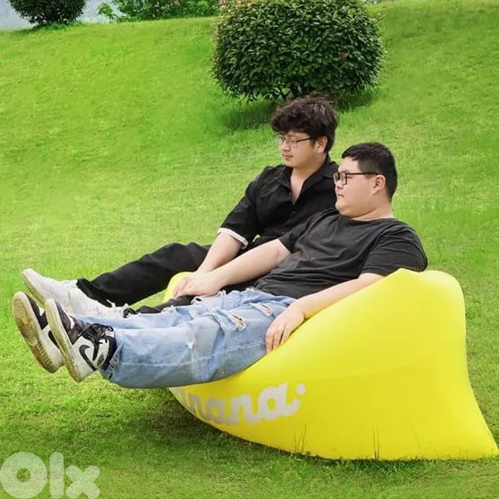 Cloud Lounger Inflatable Sofa – Banana & Peach Edition 2
