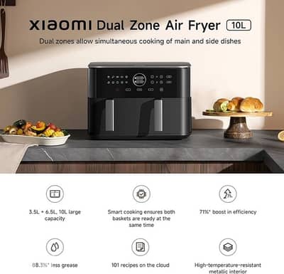 Xiaomi dual zone air fryer 10l
