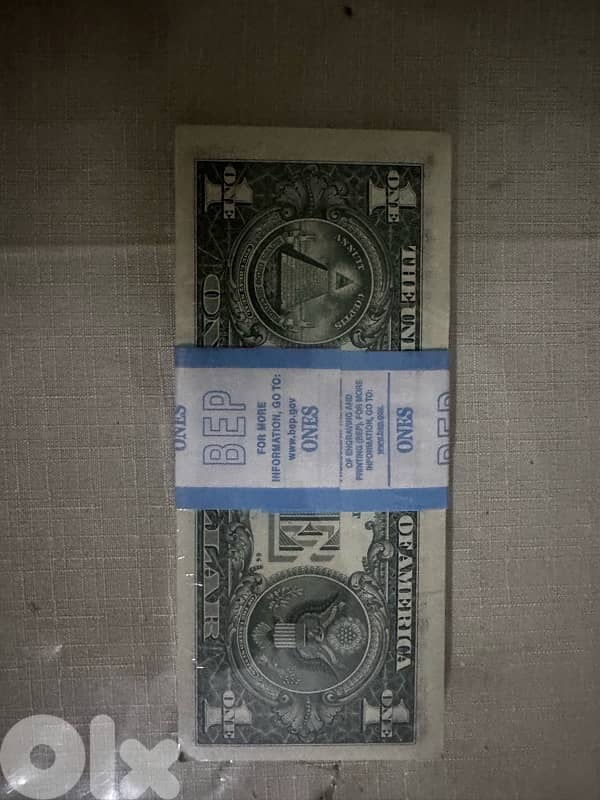 100 Sequential $1 Bills – UNC BEP Strap – Collector Set /Serial Run 1