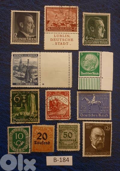 Germany Reich Nazi 12 stamps Lot # B-184