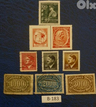 Germany Reich Nazi 9 stamps Lot # B-183