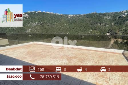 Baabdat 160m2 | New Building | Amazing View | Prime Location | TCH