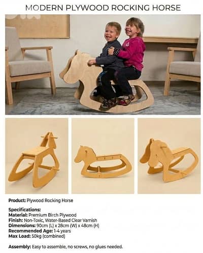 Modern plywood horse