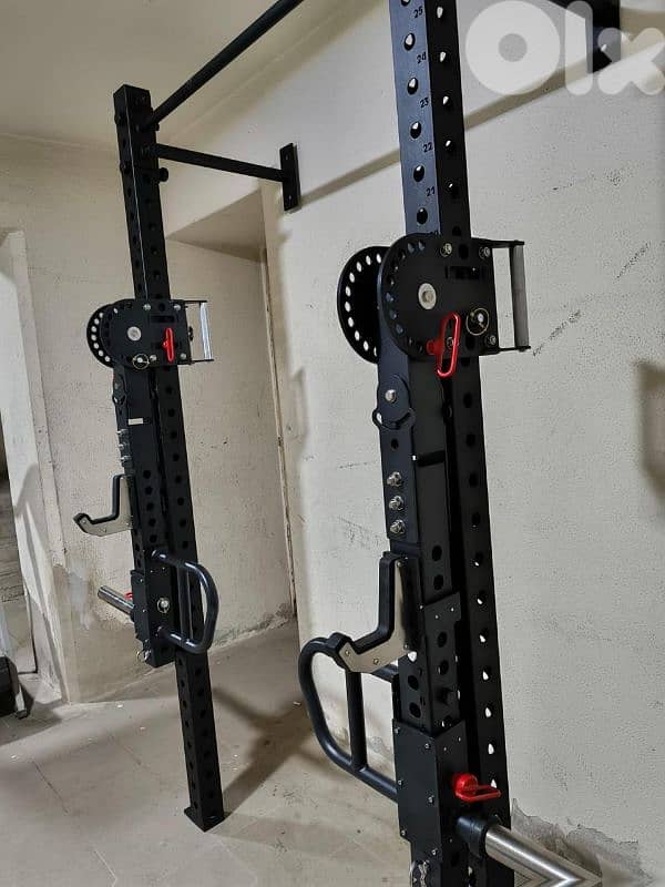 Squat Rack, Jammer Arms, Pull-up Bar, Jcups, belt squat hook 2