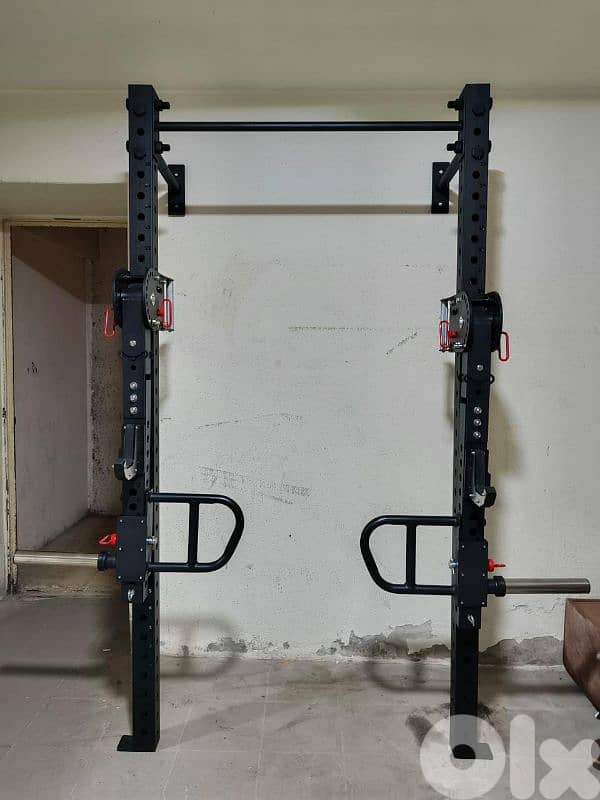 Squat Rack, Jammer Arms, Pull-up Bar, Jcups, belt squat hook 7