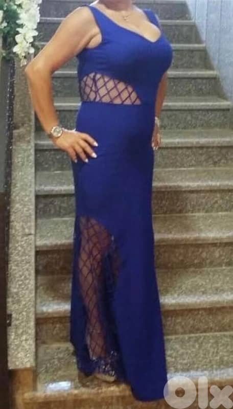Navy Blue Long Dress 1