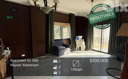 Apartment for sale in Klayaat شقة للبيع في منطقة القليعات