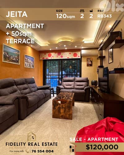 Apartment for sale in jeita RB343 شقة للبيع في جعيتا