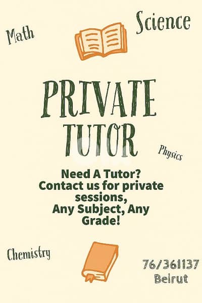 Private Tutor / (in person or online)