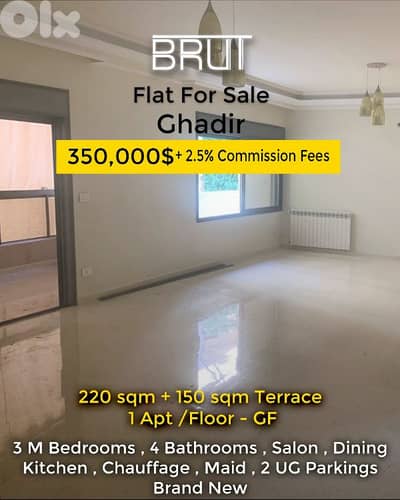 220 sqm + 150 sqm Terrace Apartment for sale in Ghadir Jounieh