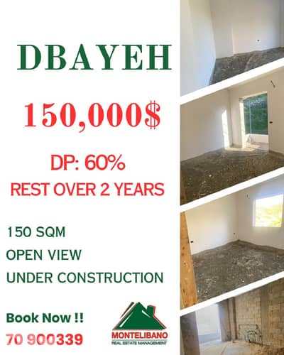 Under Construction 150 sqm Apartment For Sale in Dbayeh + Installment