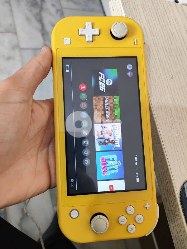 Switch lite with arcade controller 1