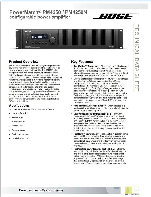 BOSE Professional PM4250 3